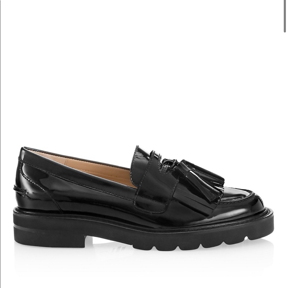 Stuart Weitzman Mila Lift Patent Leather Loafers